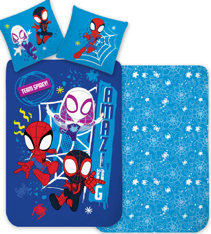 Spiderman Team Spidey voodipesukomplekt 140x200cm, 70x90 cm – tootepilt