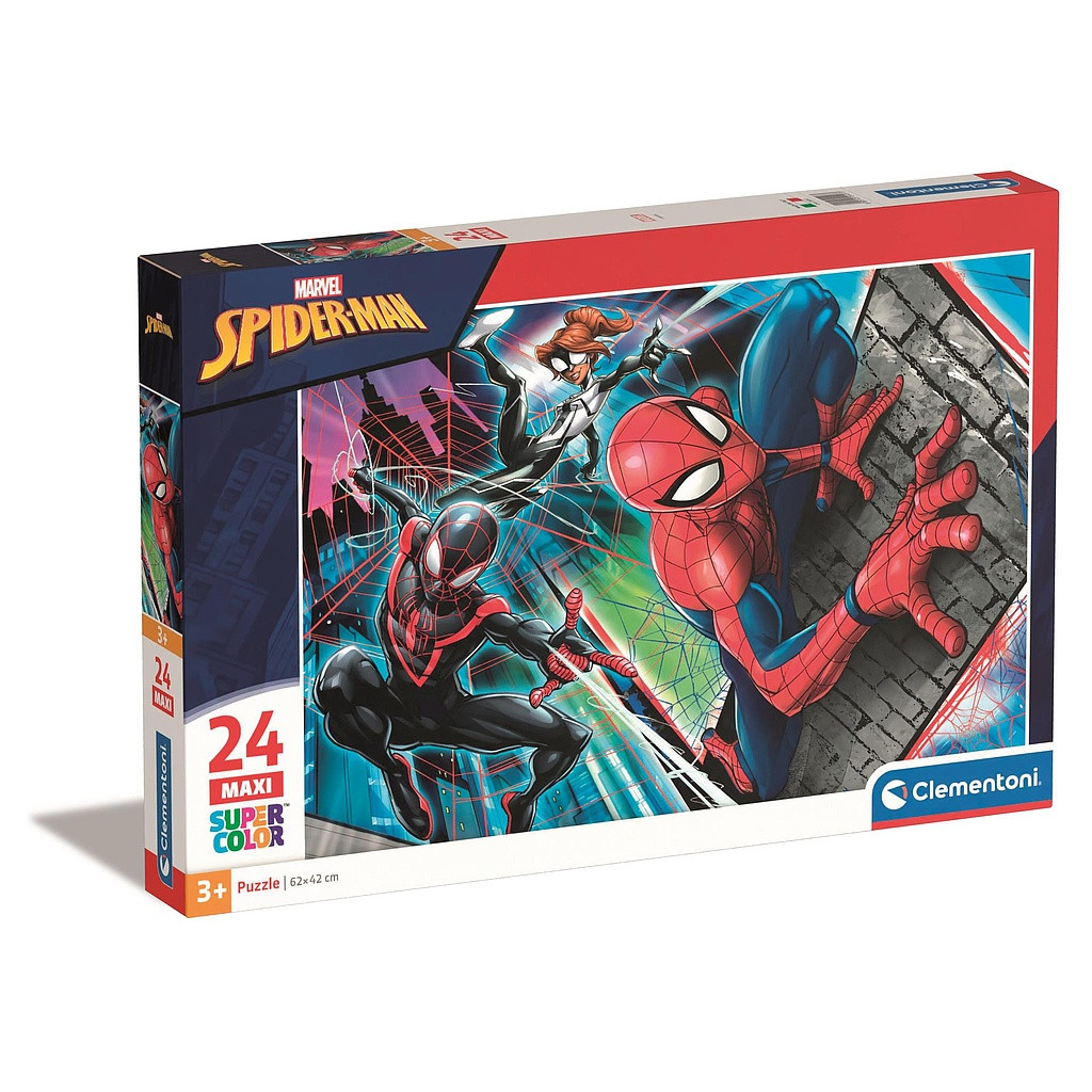 Spiderman Trio in Action 24-osaline maxi pusle Clementoni – tootepilt
