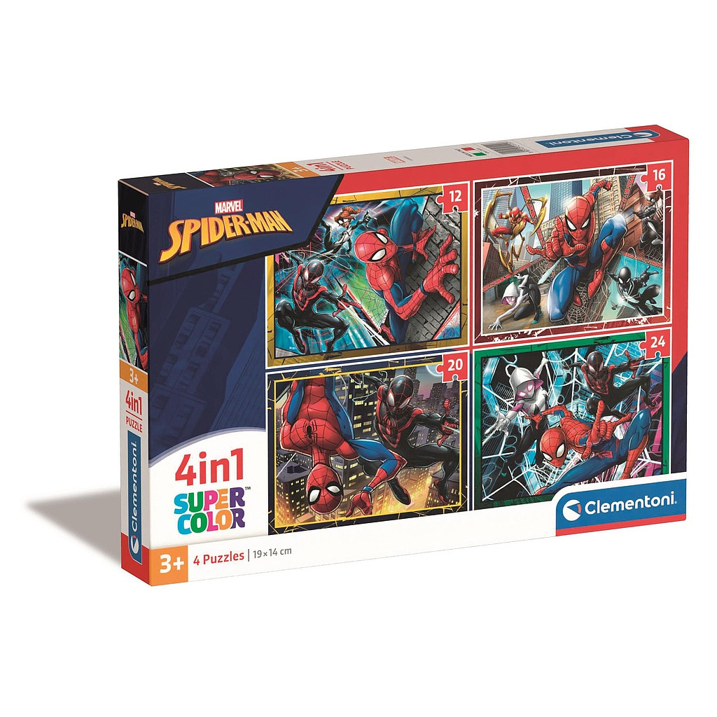 Spiderman Trio in Action 4-in-1 Clementoni pusle – tootepilt
