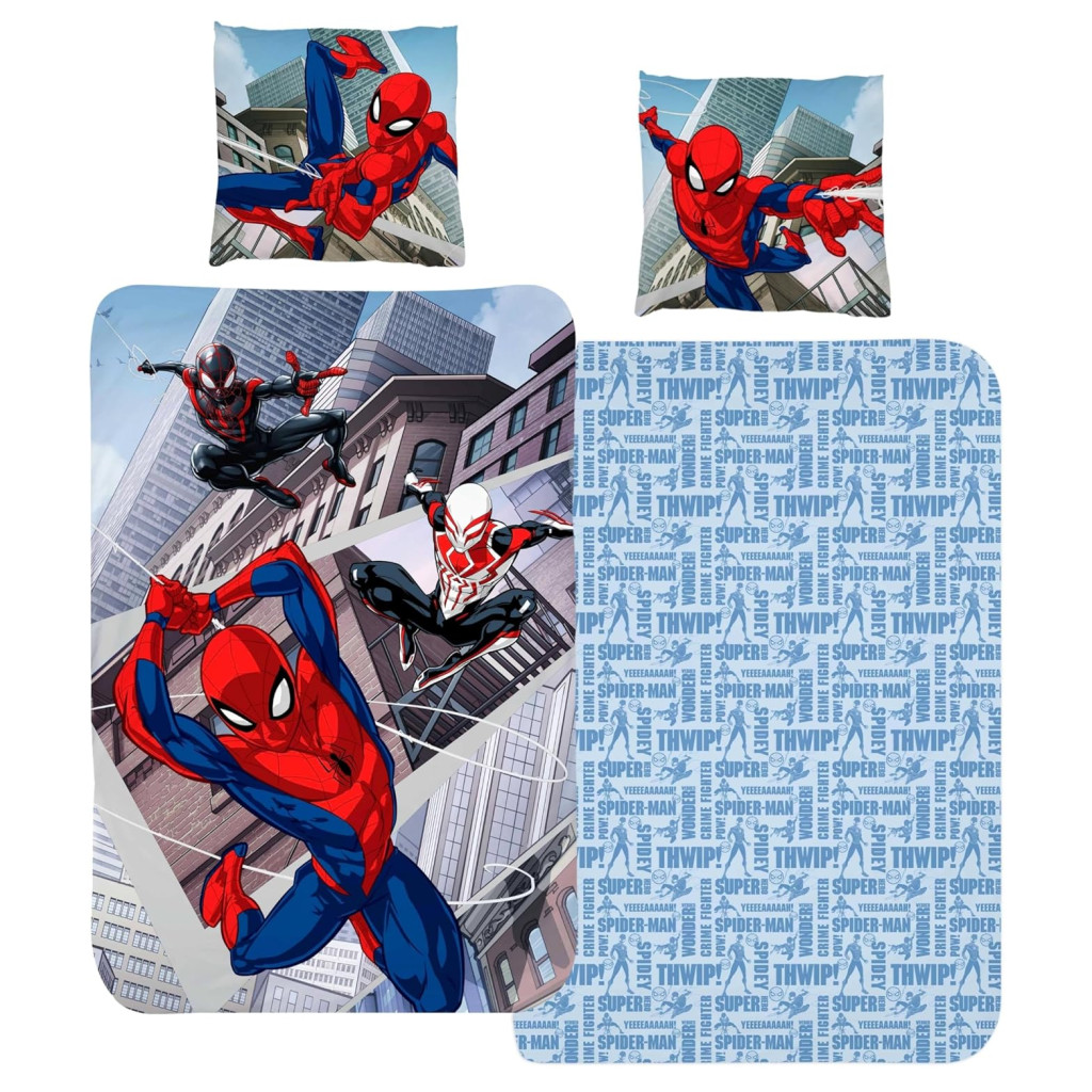 Spiderman Triplet voodipesukomplekt 140x200cm, 70x90 cm – detailvaade 2