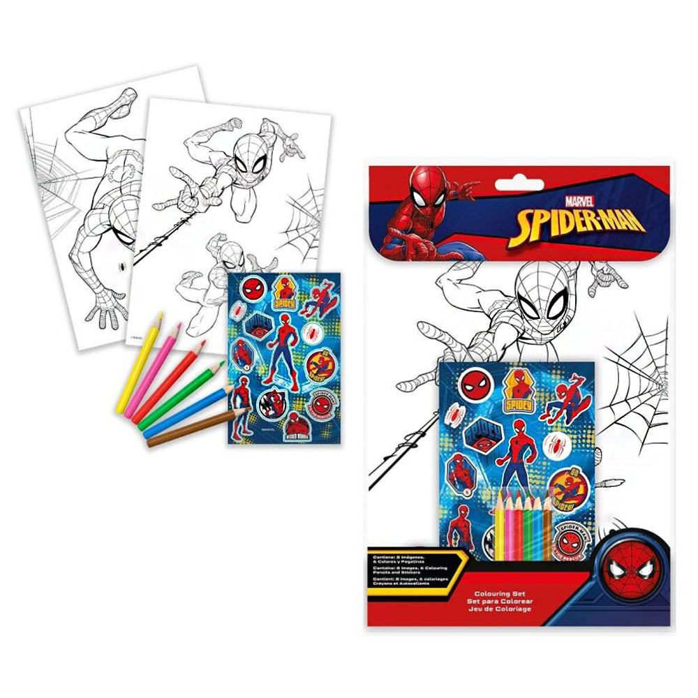 Spiderman Web-Slinger värvimisraamatu ja kleepsude komplekt – tootepilt