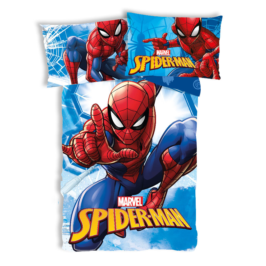 Spiderman Webmaze children's voodipesukomplekt 100x135 cm, 40x60 cm – tootepilt