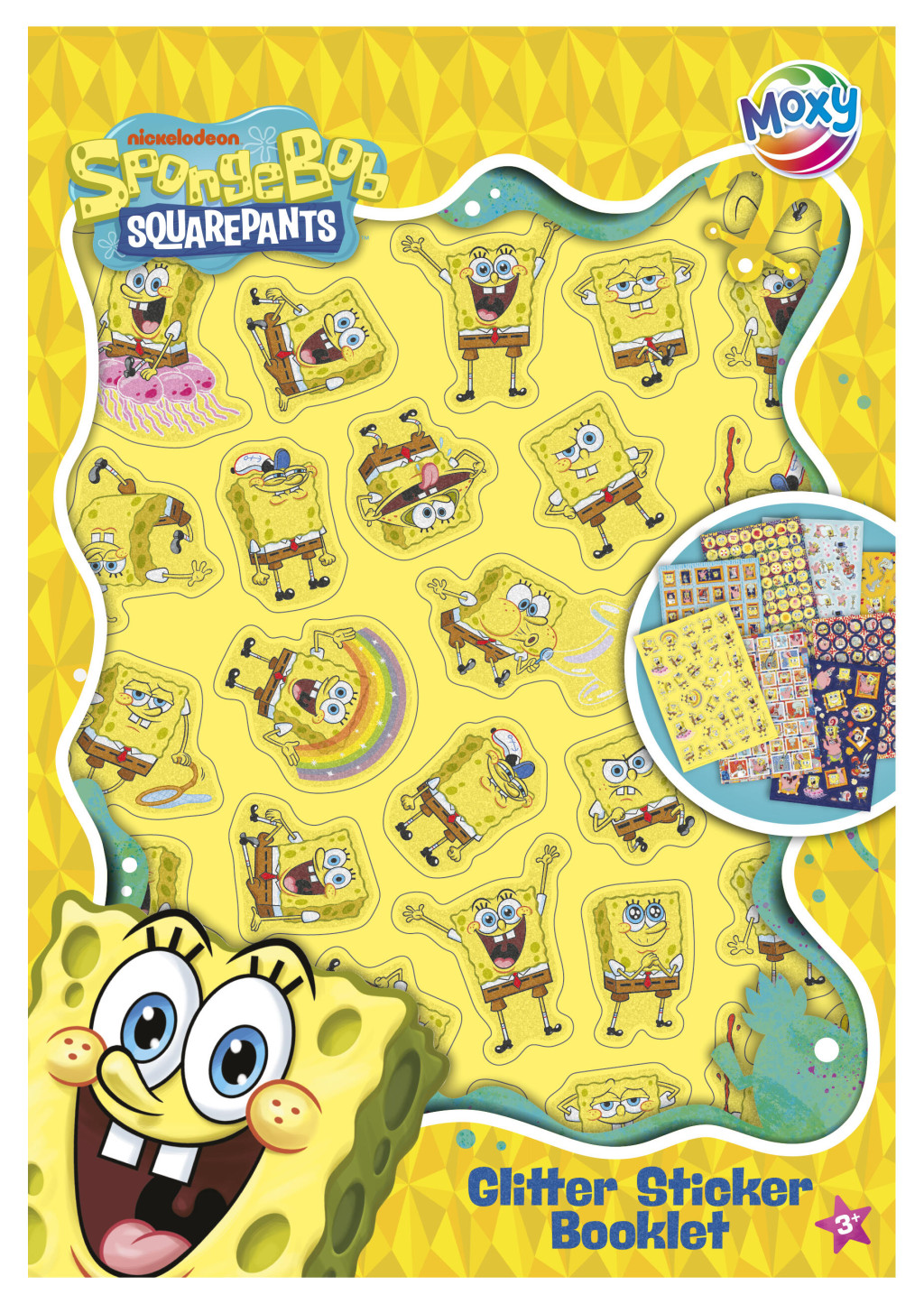 SpongeBob Smile glitter kleepsualbum with 8 sheets – tootepilt