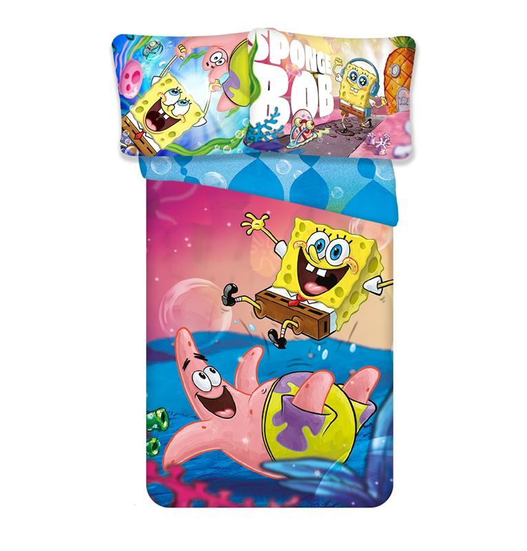 SpongeBob Splash children's kindergarten voodipesukomplekt 100×135cm, 40×60 cm – tootepilt