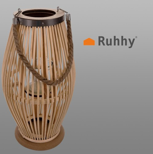 Suur bambusest latern terrassile, kõrgus 40 cm
