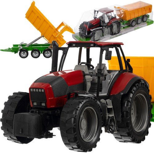 Suur inertsi jõul liikuv mängutraktor haagisega