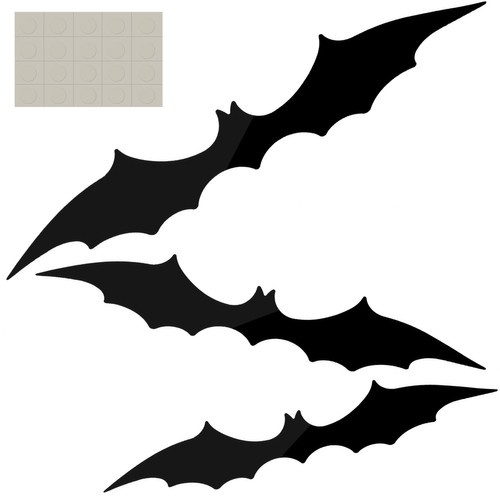 Suured halloweeni nahkhiirekaunistused, 3 tk