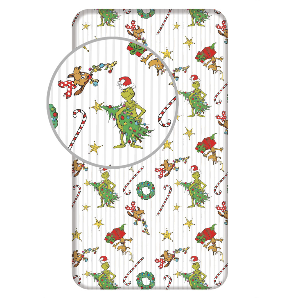 The Grinch Grinchmas kummiga voodilina 90x200 cm – tootepilt