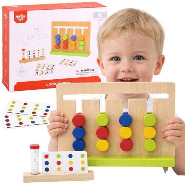 loogika mäng time pusle – TOOKY mänguasi loogika mäng Time pusle värvid 30 Patterns 18 tk.