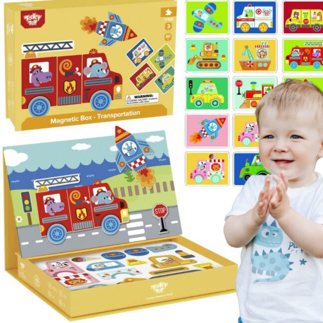 pusle magnetiline karp mäng – TOOKY mänguasi Montessori arendav pusle magnetiline karp lastele 80 tk. – arendav mäng lapsele