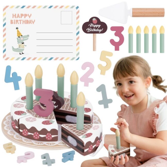 sünnipäevatort turnip candles mäng – TOOKY mänguasi puidust sünnipäevatort koos Turnip Candles lastele – arendav mäng lapsele