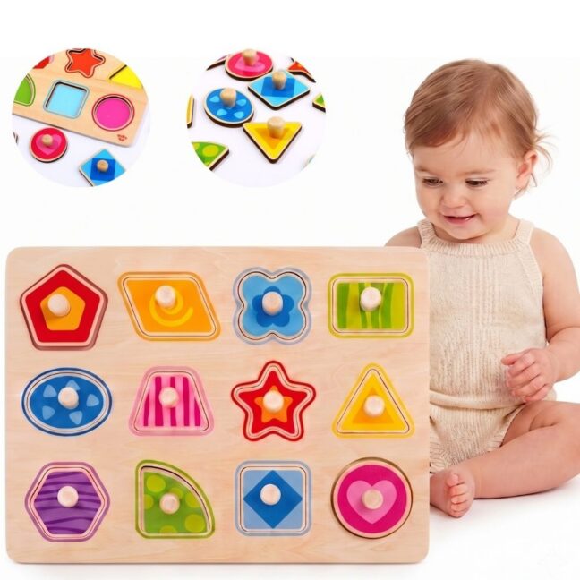 pusle kujund õppimise pushpins – TOOKY mänguasi pusle Montessori kujund õppimise pusle koos Pushpins