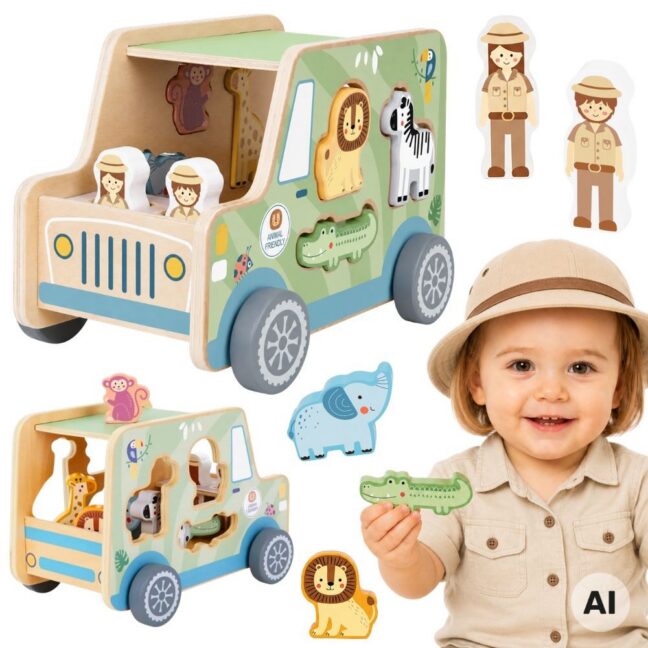 safarii tegevus cube auto – TOOKY mänguasi Safarii tegevus Cube auto