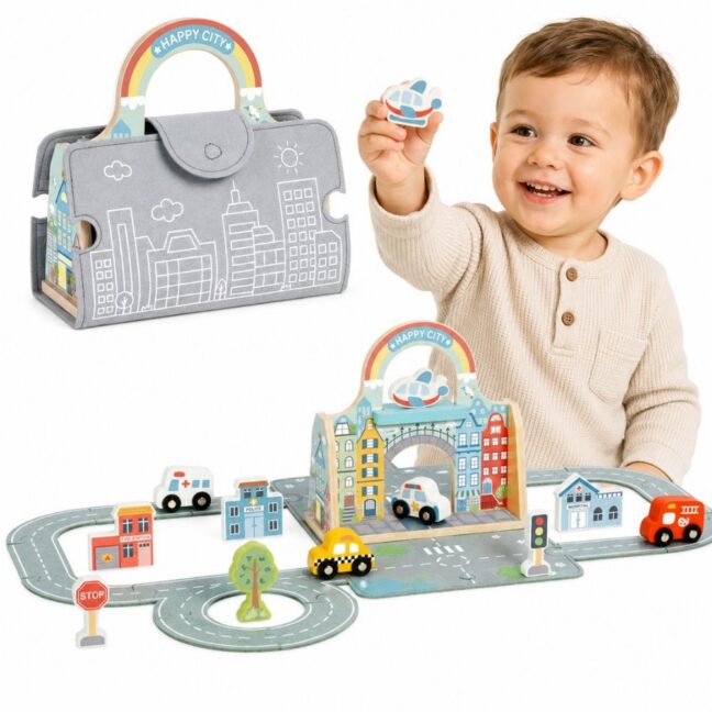 mini-linna autode kotis mäng – TOOKY mänguasi mini-linna autode komplekt kotis lastele – arendav mäng lapsele