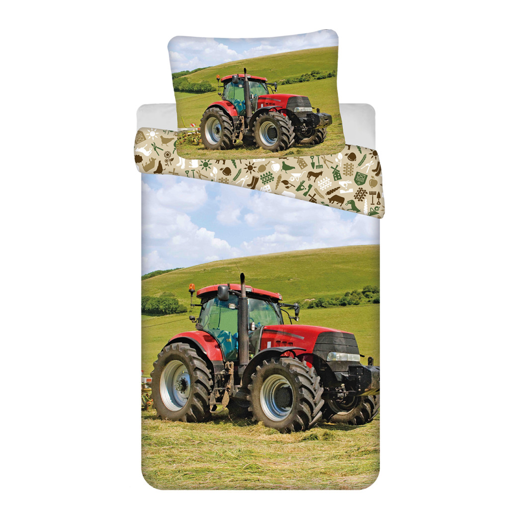 Tractor Red voodipesukomplekt 140x200 cm, 70x90 cm – tootepilt