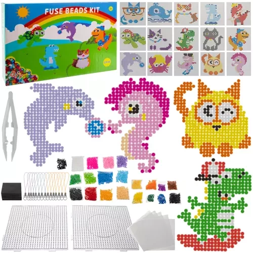 Triigitavate pärlite XXL-komplekt, 6500 pärlit, mustrid ja tarvikud