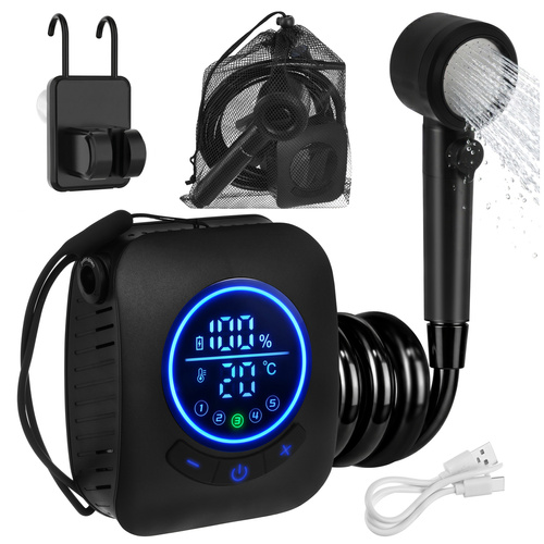 Trizand akuga matkadušš pumbaga, 8000 mAh, USB-laadimine