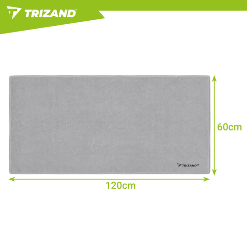 Trizand kiiresti kuivav mikrokiust rätik, 120 × 60 cm, hall