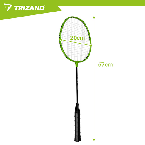 Trizandi 8-osaline sulgpallikomplekt: 4 reketit, 3 sulgpalli ja kott