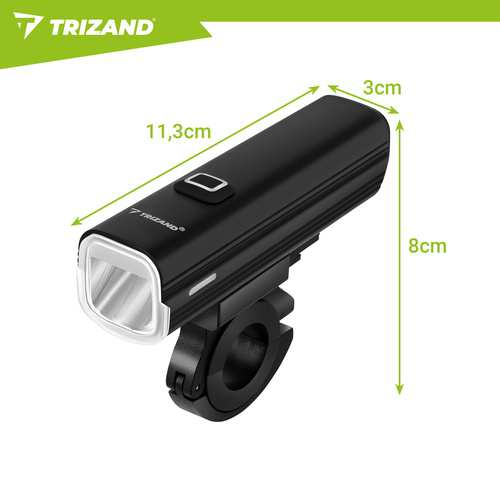 Trizandi LED-jalgrattatulede komplekt, 1000 lm, 4800 mAh, USB