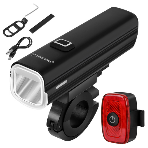 Trizandi LED-jalgrattatulede komplekt, 1000 lm, 4800 mAh, USB