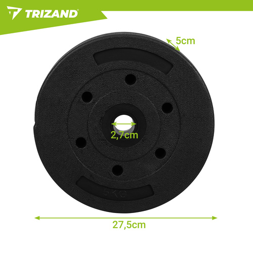 Trizandi raskusketaste komplekt hantlitele ja kangile, 4 × 5 kg