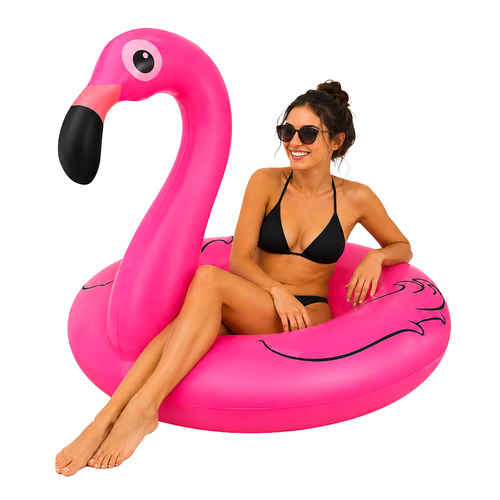 Trizandi täispuhutav flamingokujuline ujumisrõngas, 102 cm
