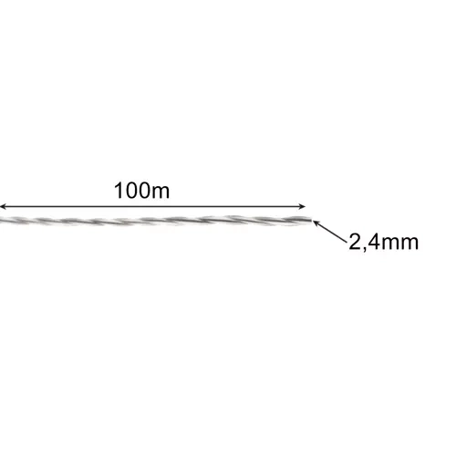 Tugevdatud keerutatud trimmerijõhv 2,4 mm × 100 m