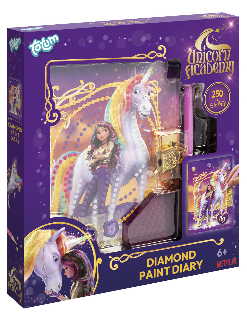 Unicorn Academy Friends teemantmosaiik locksmith diary – tootepilt