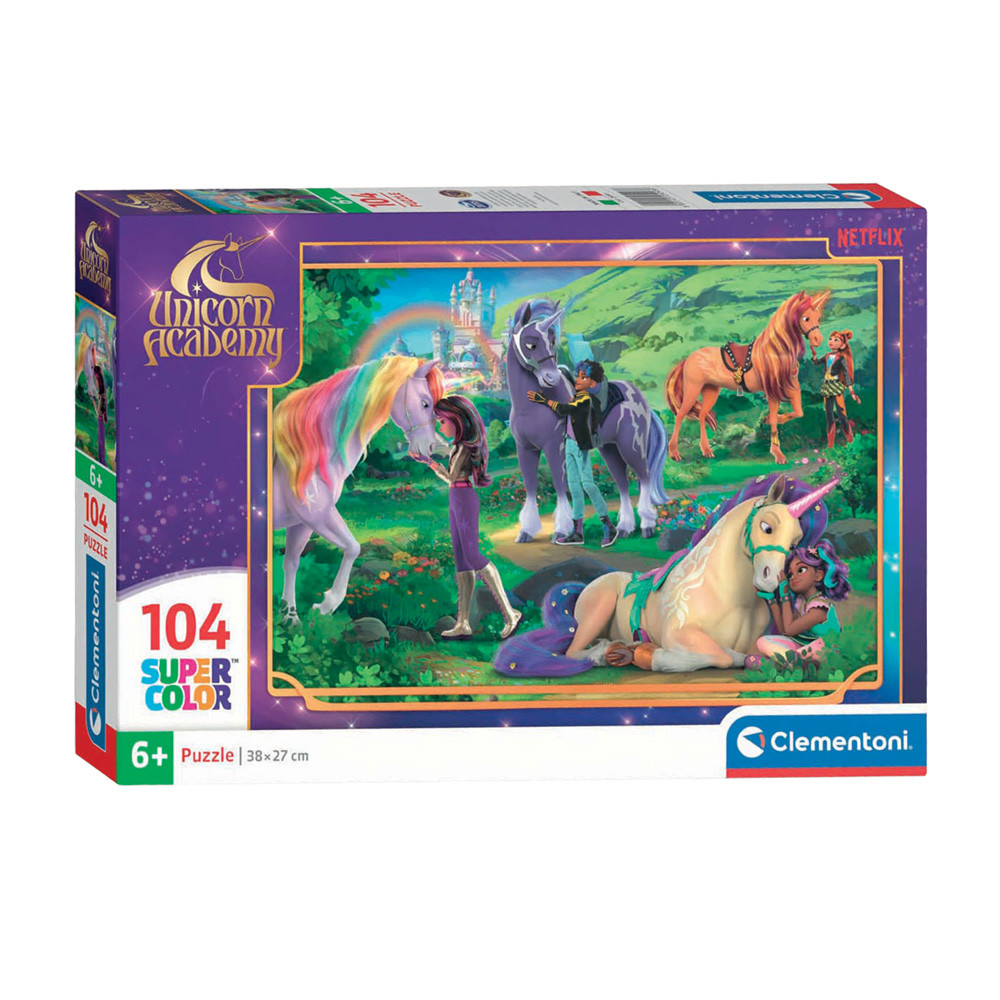 Unicorn Academy Meadow 104-osaline Clementoni pusle – tootepilt