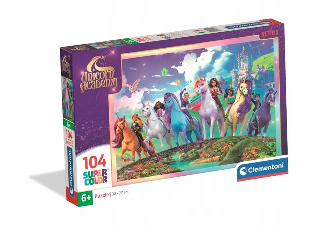 Unicorn Academy Mystic 104-osaline Clementoni pusle – tootepilt