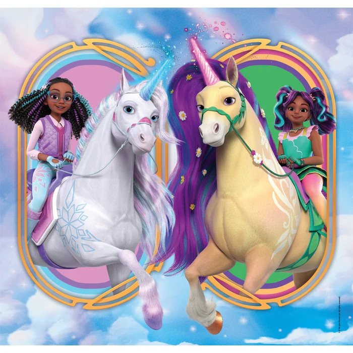 Unicorn Academy Riders 3×48-osaline Clementoni pusle – detailvaade 2