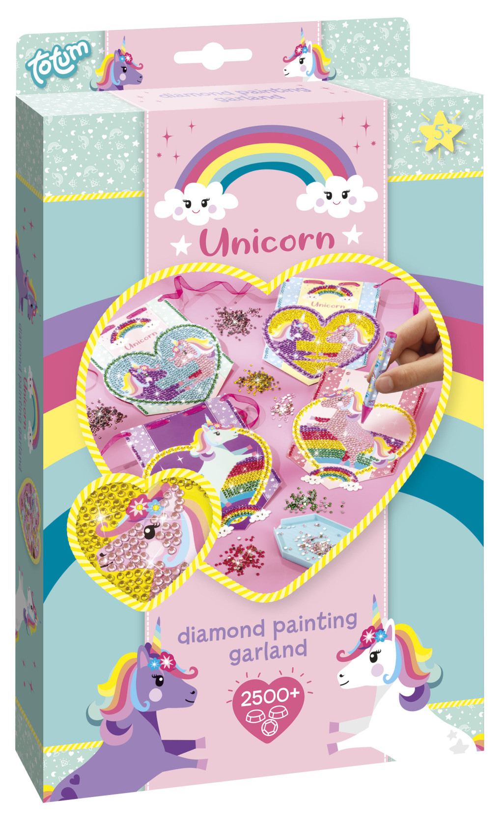 Unicorn Heart diamond studded garland set, 4-osaline – tootepilt