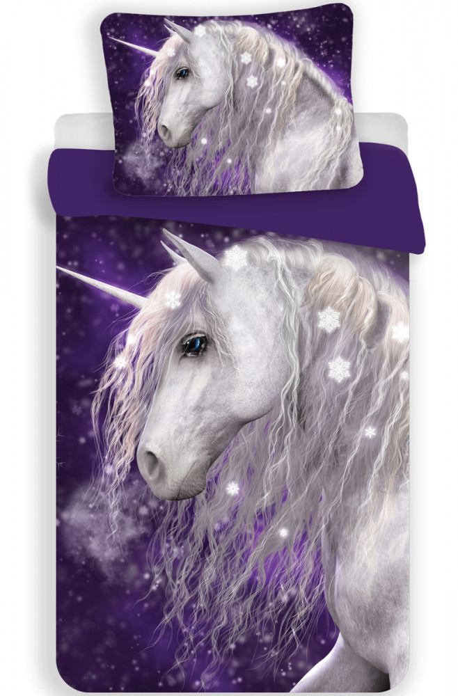 Unicorn Purple voodipesukomplekt 140x200cm, 70x90 cm – tootepilt