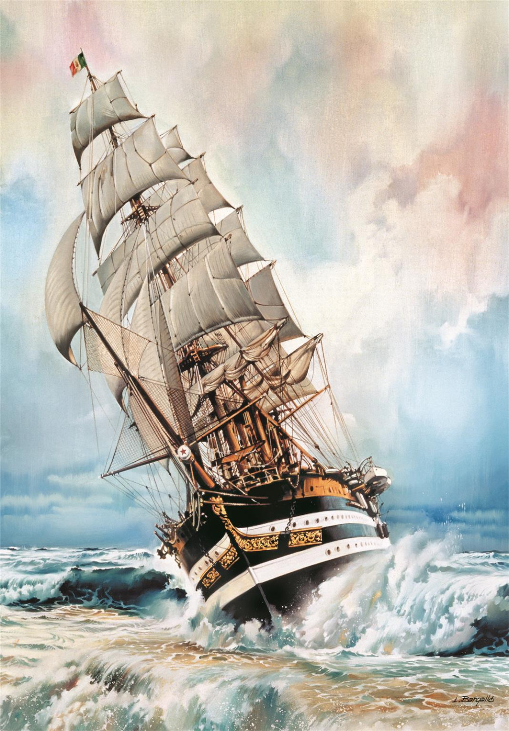 Vehicle Amerigo Vespucci Ship 1000-osaline Compact pusle Clementoni – detailvaade 2