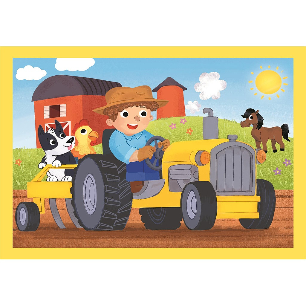 Vehicle Busy at Work Construction Vehicles 4-in-1 puslekomplekt Clementoni – detailvaade 2