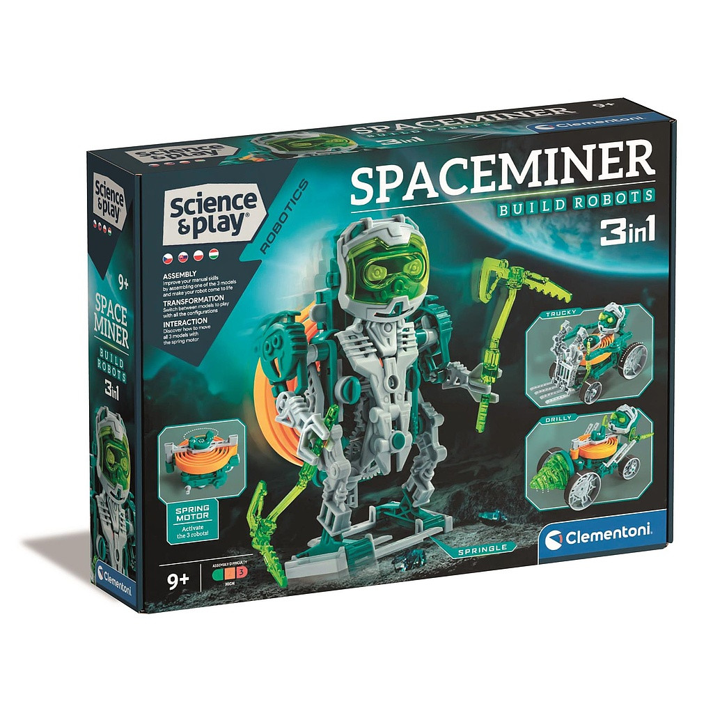 Vehicle Spaceminer 3 in 1 Robot ehituskomplekt Clementoni – tootepilt