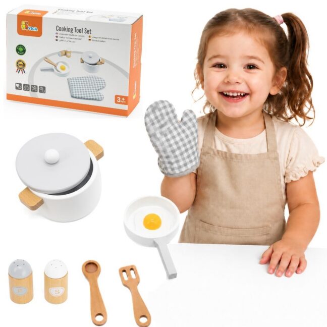 köök cooking glove mäng – VIGA köök komplekt koos Cooking Glove lastele – arendav mäng lapsele