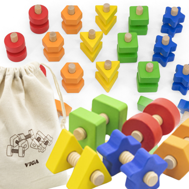 nuts bolts match twist – VIGA Nuts ja Bolts Match ja Twist Skill mänguasi
