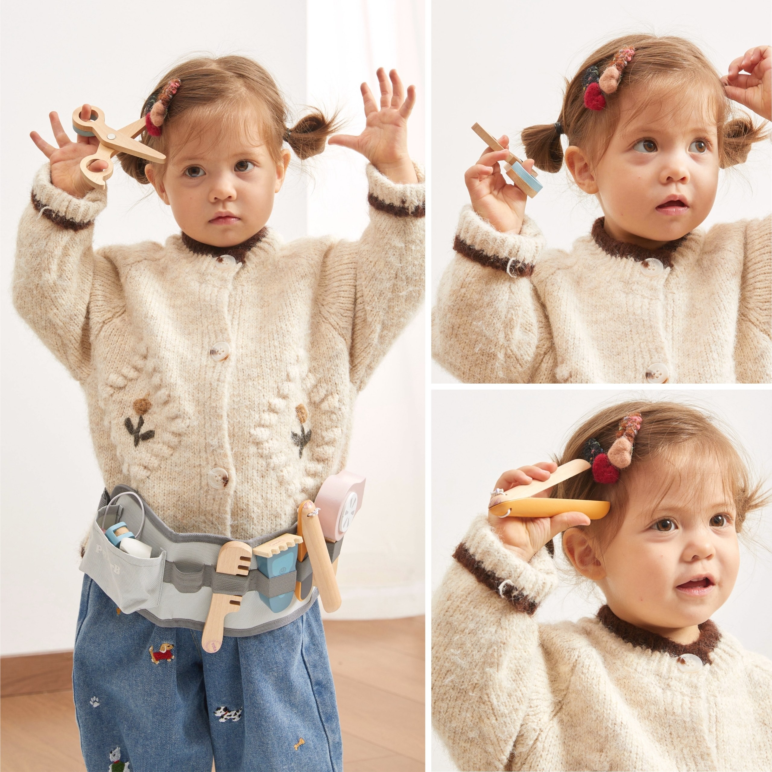 hairdressing tööriist vöö mäng – detailvaade