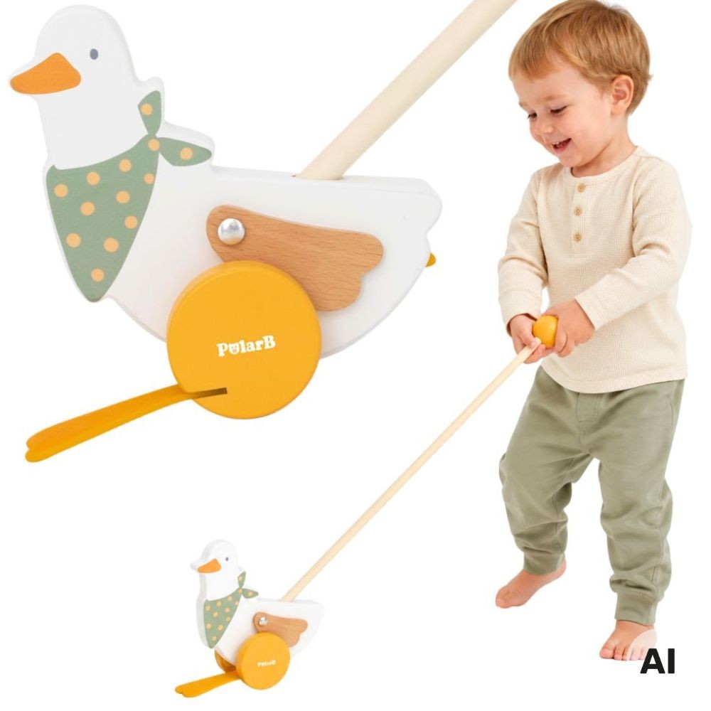 lükatav goose stick lastele – VIGA PolarB puidust lükatav Goose Stick lastele 12m+