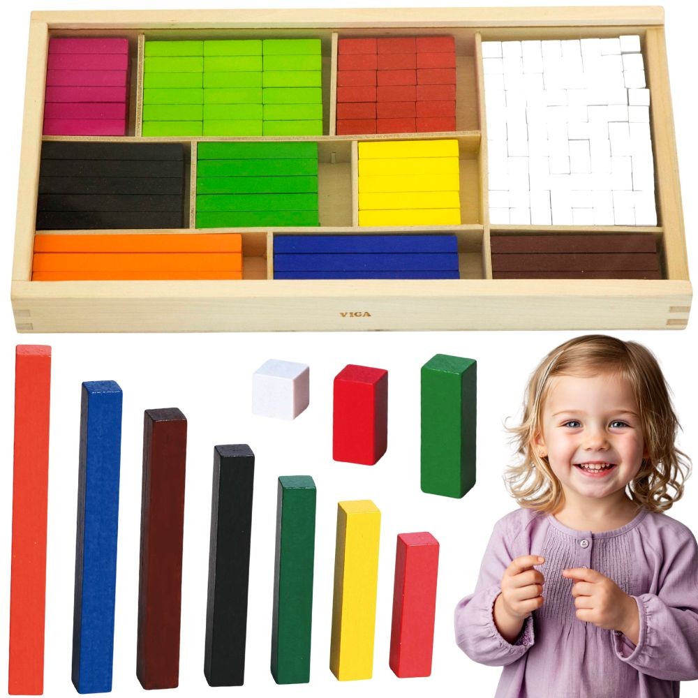 sticks mathematical cuisenaire klotsid – VIGA puidust arendav Sticks Mathematical Cuisenaire klotsid