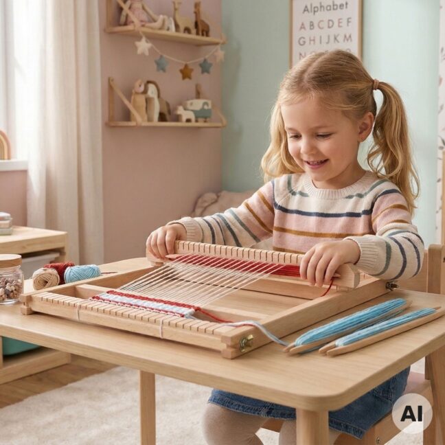 loom weaving workshop weaving – detailvaade