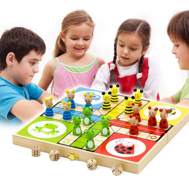 VIGA puidust Ludo lauamäng