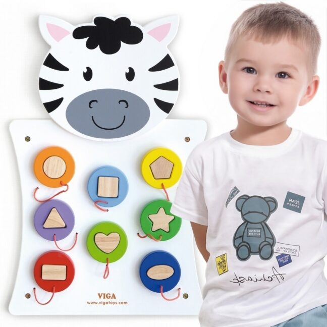 VIGA puidust Zebra Manipulative Board FSC Montessori Certificate