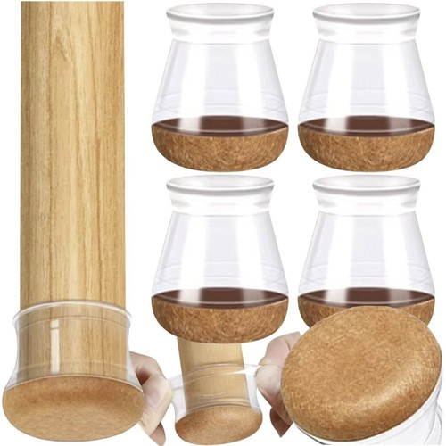 Vildipõhjaga toolijalakaitsmed, 13–23 mm, 4 tk