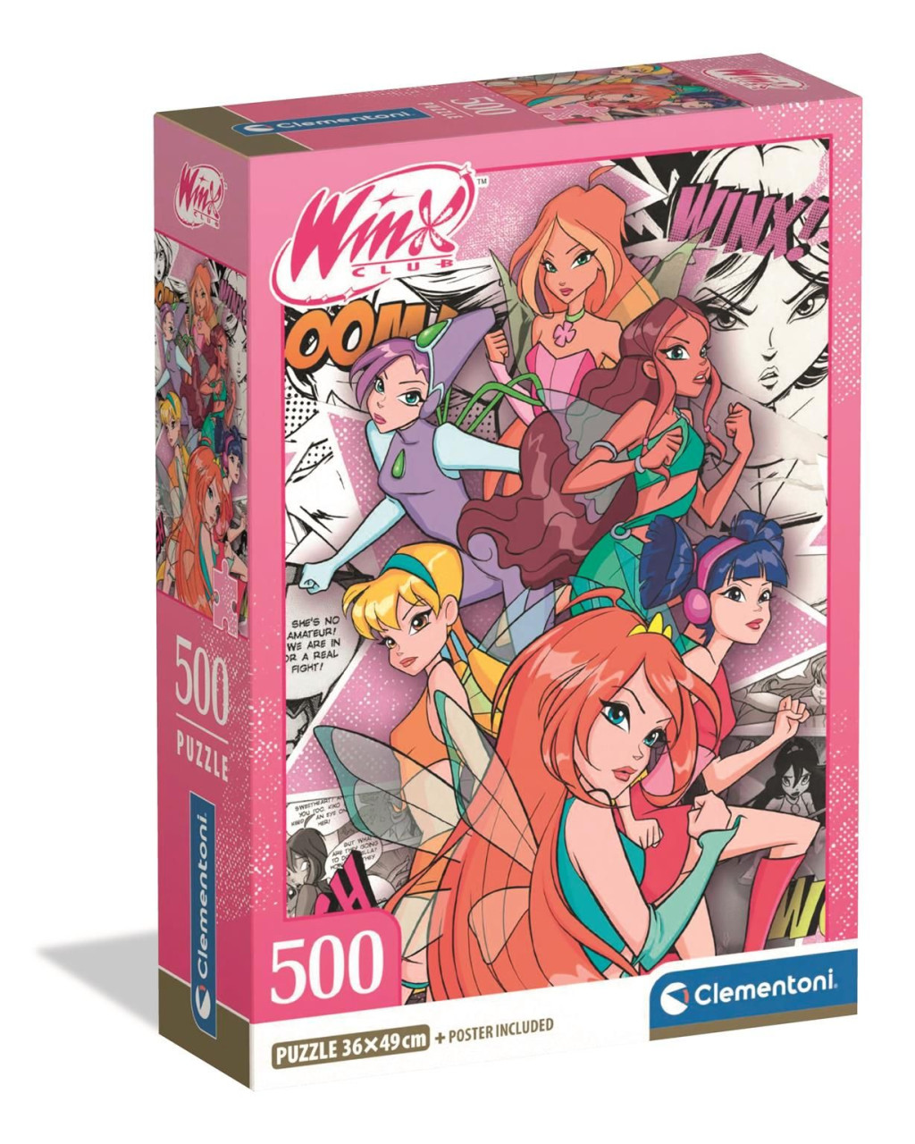 Winx Club Comic 500-osaline Compact pusle Clementoni – tootepilt