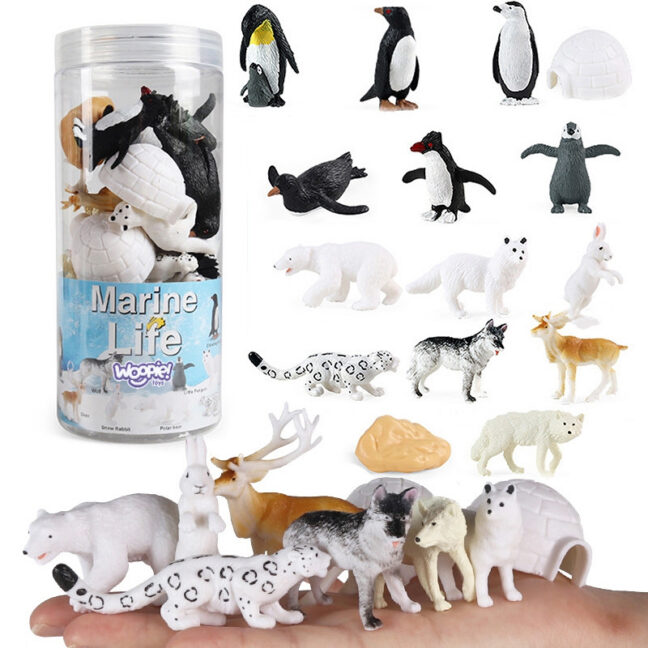arctic loomad figuurid mäng – WOOPIE Arctic loomad figuurid komplekt 16 tk – arendav mäng lapsele