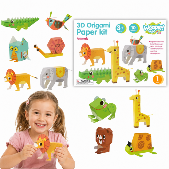artlõbu ikomplektegemise 3d origami – WOOPIE ART&lõbu ikomplektegemise 3D Origami loov komplekt 10 loomad