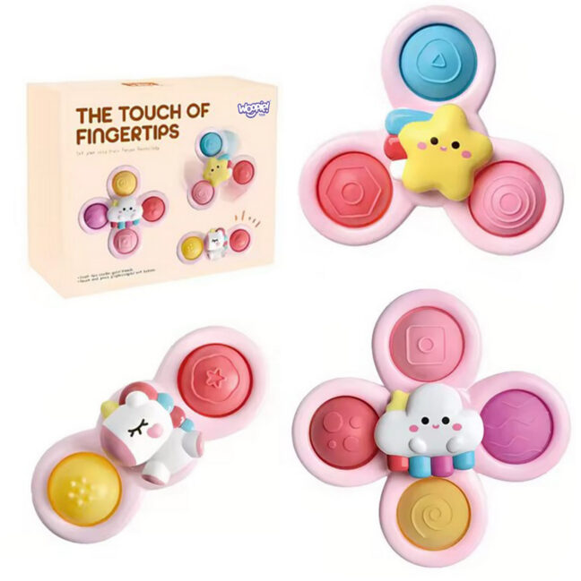 beebi kosmos keerutaja pop-it – WOOPIE beebi kosmos keerutaja Pop-it sensoorne mänguasi Interchangeable 3 tk roosa.